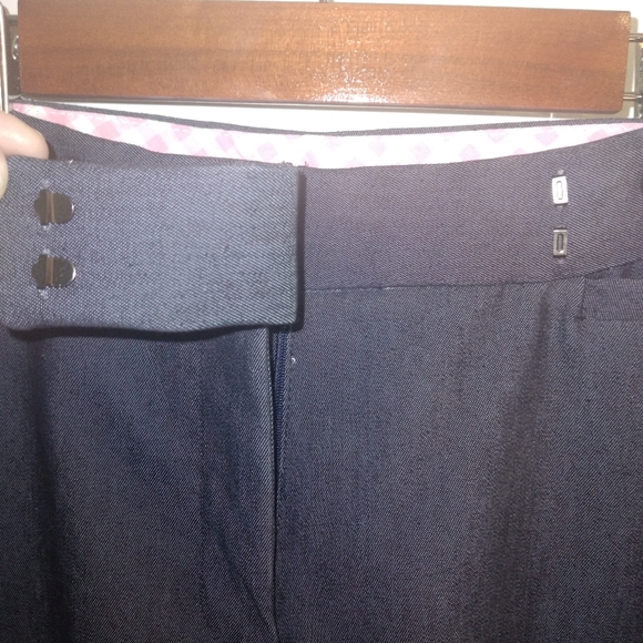 Isaac Mizrahi dark navy cotton Trousers - size 8 - Picture 5 of 6